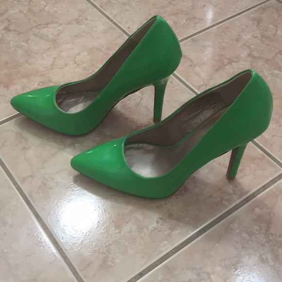 bright green pumps